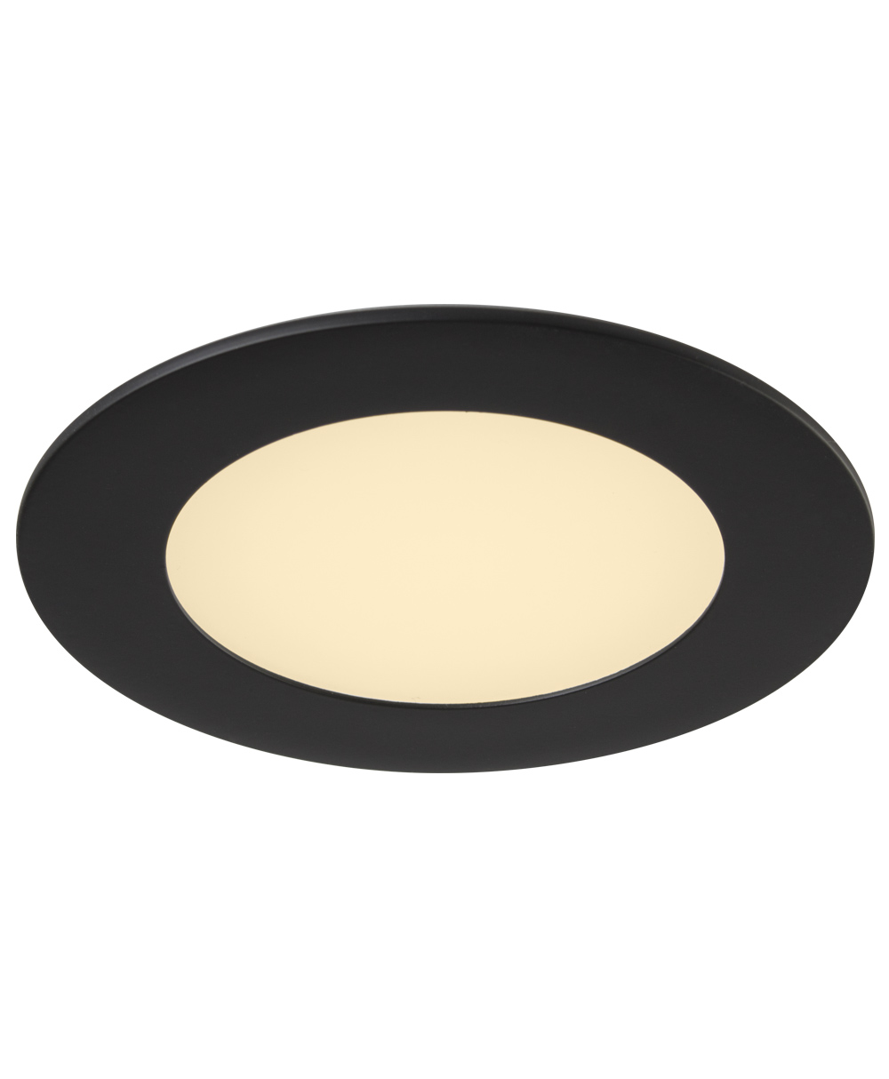 4" Round LED Slim Profile Recessed Downlight 3000 K Black Fixture Only